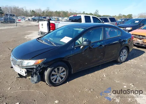 2012 Honda Civic Lx z USA, uszkodzony, nr VIN 19XFB2F58CE014758